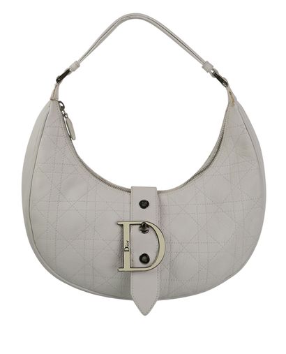 Cannage Half Moon Hobo, front view